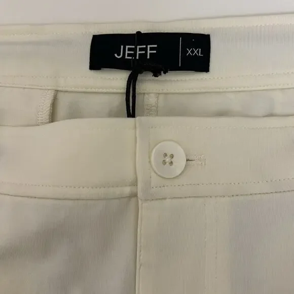 Men’s Jeff Shorts Size XXL in Cream 90% Cotton 10% Polyester Button n Drawstring - Picture 10 of 13